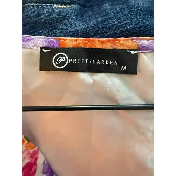 Pink Floral Pretty Garden Dress Size Medium - Picture 4 of 7